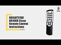 BRIGHTSTAR BR100B Clean Remote Control Instructions How to Program and Reprogram Your Remote