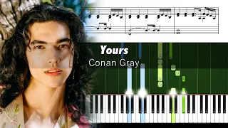 Conan Gray Yours Accurate Piano Tutorial With Sheet Music 