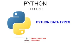 Python tutorial - Lesson 3 Course for beginners Python Data Types