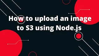File upload to S3 using aws-sdk and
