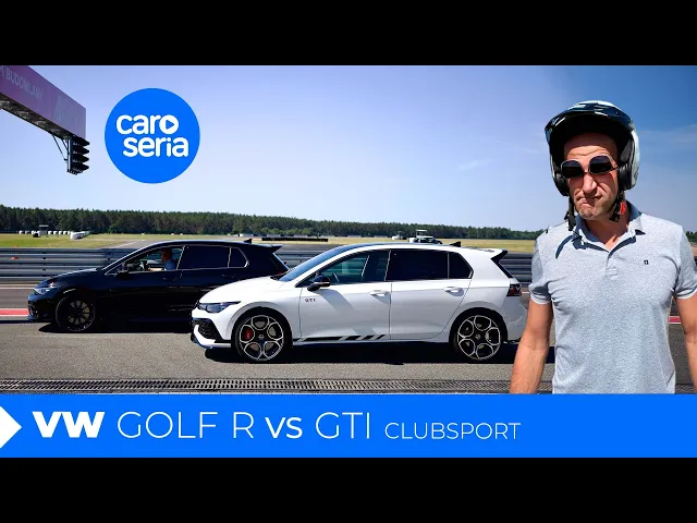 Volkswagen Golf R vs Golf GTI Clubsport, czyli sprawdzian na torze! (TEST PL/ENG 4K) | CaroSeria
