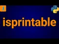 Python isprintable