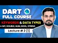 Lec 1 Dart Keywords Data Types int double String num bool Dart Free Series