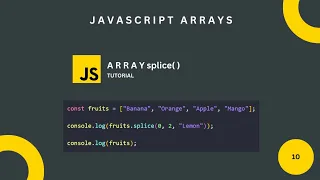 array splice method explained