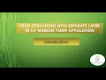 Introduction to CRUD Operations Using Separate Layers in C Windows Forms Application