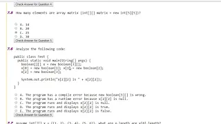 CH7 Multidimensional Arrays MCQ Java Language