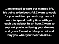 Download Lagu I am excited to start our married life, it's going to be beautiful. I want to cook for you and...