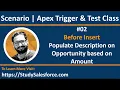 02 Trigger Test Class Scenario Before Insert Populate Desc based on Amount val on Opportunity