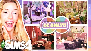 RANDOM OCCULT + AESTHETIC Dorms Using ONLY Sims 4 CC 🎀
