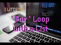 Elitopia - For loop with a List in Python