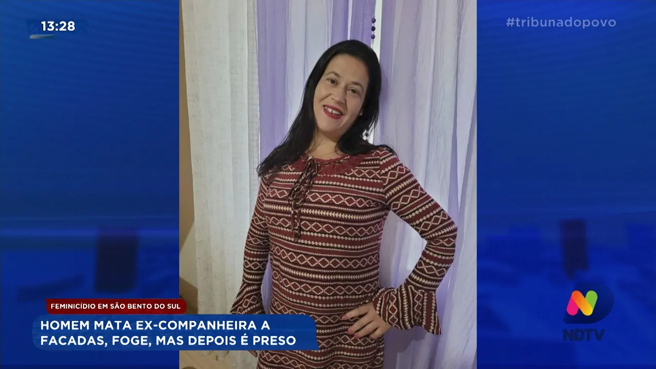 Feminicídio em São Bento do Sul: homem mata ex-companheira a facadas, foge, mas depois é preso