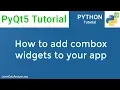 PyQt5 Tutorial How to insert a Combo Box widget to your PyQt application