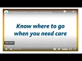 UC SHIP Benefits Series Know Where To Go When You Need Care