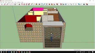 تصميم منزل 95 متر واجهة 7 5 فى طول 12 5اسكتش اب 3d 