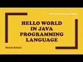 Java Programming - Hello World
