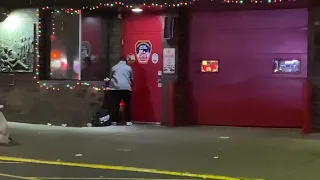 MUST SEE FROM THE HOLIDAYS MAN PEEING OUTSIDE FDNY ENGINE 54 FDNY LADDER 4 BATTALION 9 HOUSE