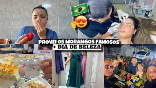DIA DE BELEZA, PEGUEI OS VESTIDOS, PROVEI OS MORANGOS FAMOSOS, FEIRA e muito mais ❤️ - Bruna Paula