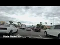 Driving on State Route 39 Beach Blvd to Huntington Beach in Southern California