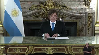 El Presidente Javier Milei, Discurso. LAS MALVINAS SON ARGENTINAS!