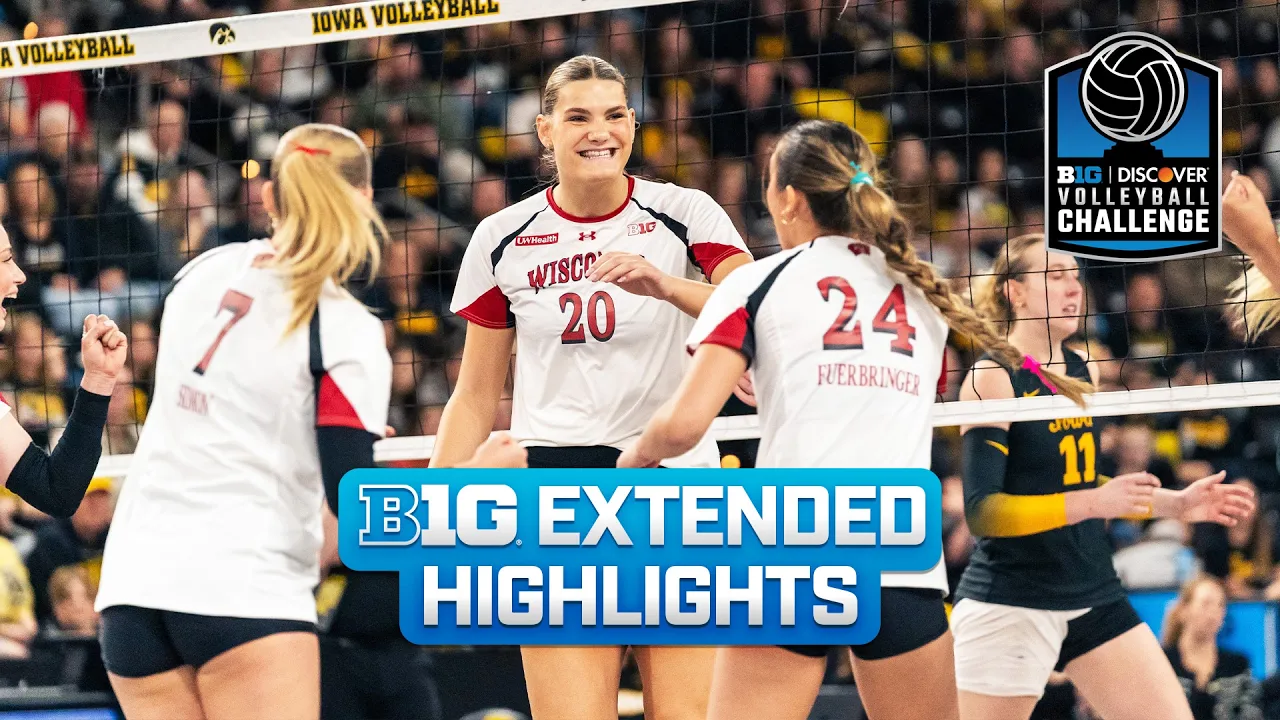 Wisconsin at Iowa | Extended Highlights | Big Ten Volleyball | 10/18/2026