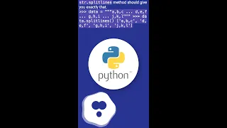 Split string using a newline delimiter with Python