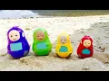 Download Lagu Opening TELETUBBIES STACKING Dolls On The Beach Winnie The Pooh Pop-Up Water Play