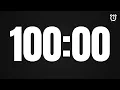 100 Minute Countdown Timer 1 Hour 40 Minutes 01 40 00 6000 Seconds Clean 4K U HOW TO