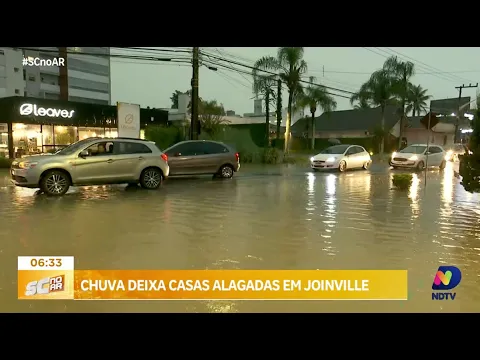 Fortes chuvas causam alagamentos e alerta máximo em Joinville