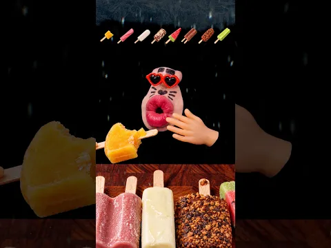 Korean Ice Cream Emoji Mukbang 🍦🍉 시원한 아이스크림 이모지 먹방 🍦 #asmr #mukbang #food