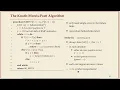 COMP526 Fall 2022 4-6 4 5 The Knuth Morris Pratt algorithm - analysis