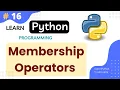 Membership Operators in python How Membership Operator Works Python Tutorial Part