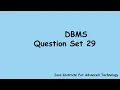 DBMS Question Set 29 Java Institute Tiger Fish PCJT
