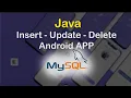 How To Connect Android App With MYSQL Server Database Insert - Update
