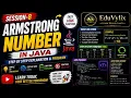 Armstrong Number in Java Step-by-Step Logic Program Session 8