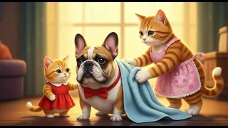 A Kind Kitten Helps a Lost Puppy Find His Way Home | Funny Cat Video| 4k Cat Clips