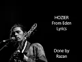 Hozier : From Eden Lyrics