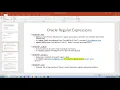Oracle Regular Expressions