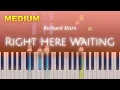 Download Lagu Richard Marx - Right Here Waiting - MEDIUM Piano TUTORIAL by Piano Fun Play