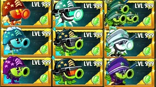 PVZ 2 - Random All Pea & Old Vs 9999 Gravestone Item - Which Plant Will Win?
