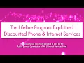 Lifeline Explained - Discounted Phone Internet Services