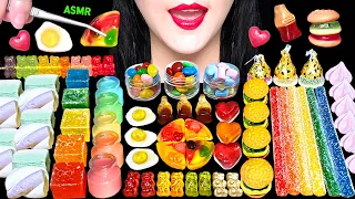 ASMR JELLY TANGHULU PARTY, HAMBURGER JELLY, PIZZA JELLY, FRIED EGGS GUMMY EATING SOUNDS 젤리 탕후루 먹방