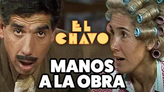 El Profesor Jirafales ayuda a remodelar el restaurante de Doña Florinda | El Chavo del 8