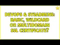 DevOps SysAdmins Basic wildcard or multidomain SSL certificate 2 Solutions
