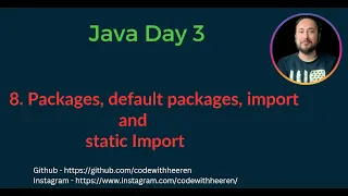 Day 3 - Packages and static Import In Java