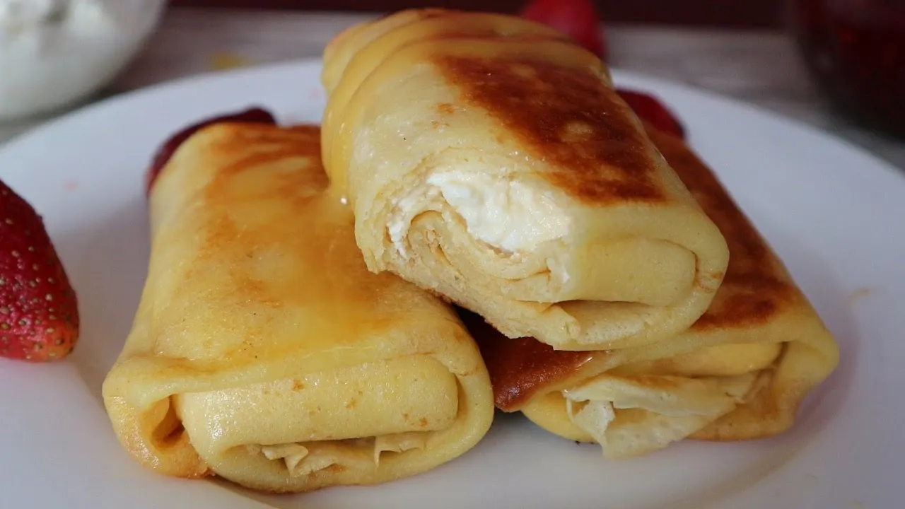 Ein Rezept für Pfannkuchen mit Quark  Zubereitung2. 