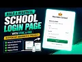 Build a Beautiful School Login Page with HTML CSS Responsive Beginner UI Project