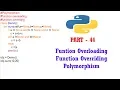 Python With OOPs in Tamil Funtion Overloading and Funtion Overriding Polymorphism
