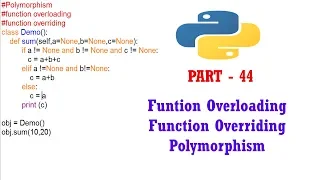 Python With OOPs in Tamil Funtion Overloading and Funtion Overriding Polymorphism