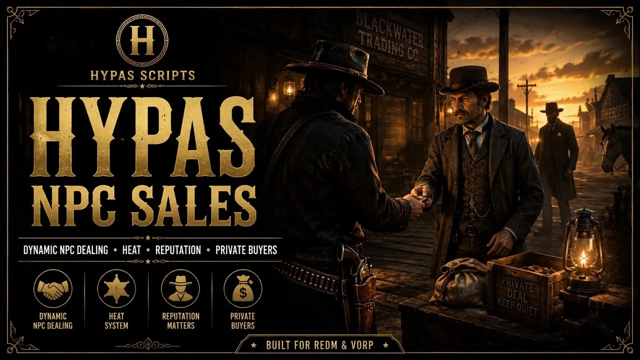 Hypa's Advanced NPC Sales - (New UI) (RedM, VORP)