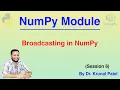 NumPy Tutorial Session 6 - Broadcasting in NumPy